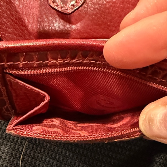 Brighton Bellissimo Heart Small Dark Red Wallet Italian pebbled leather - Picture 7 of 9